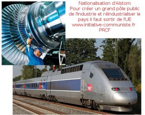 le PRCF soutient les travailleurs d’Alstom : nationalisons Alstom et créons un pôle public de l’industrie en sortant de l’UE