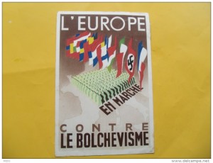 affiche nazie l'Europe contre le bolchevisme