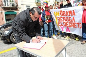 signature pétition venezuela