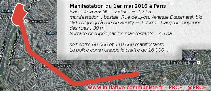 manifestation 1er mai paris 2016 chiffres