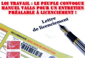 loi el khomri loi travail Valls lettre de licenciement