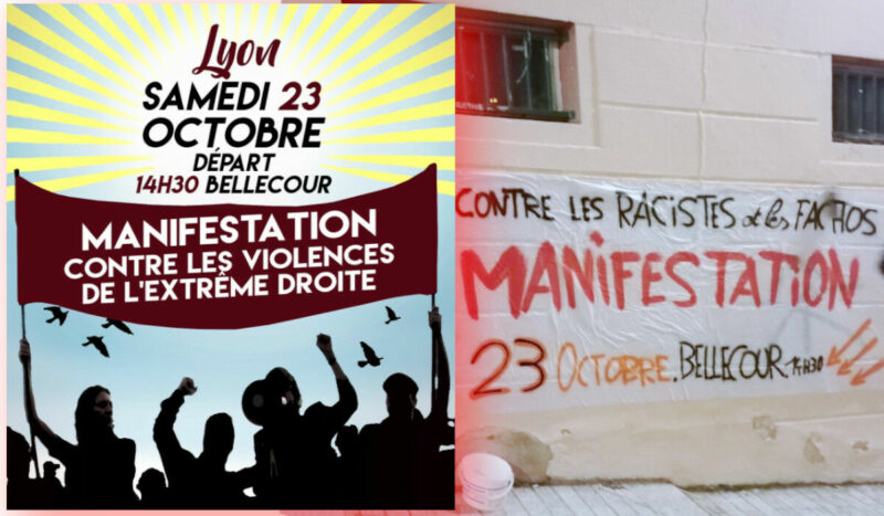 A Lyon, mobilisés contre le fascisme ce 23 octobre #23OctobreLyon #StopExtremeDroite
