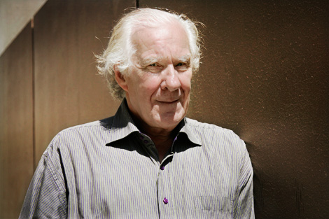 Alain Badiou à Rue89, lundi (Audrey Cerdan/Rue89).