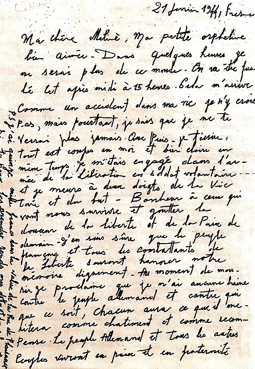 lettre de manouchian à mélinée
