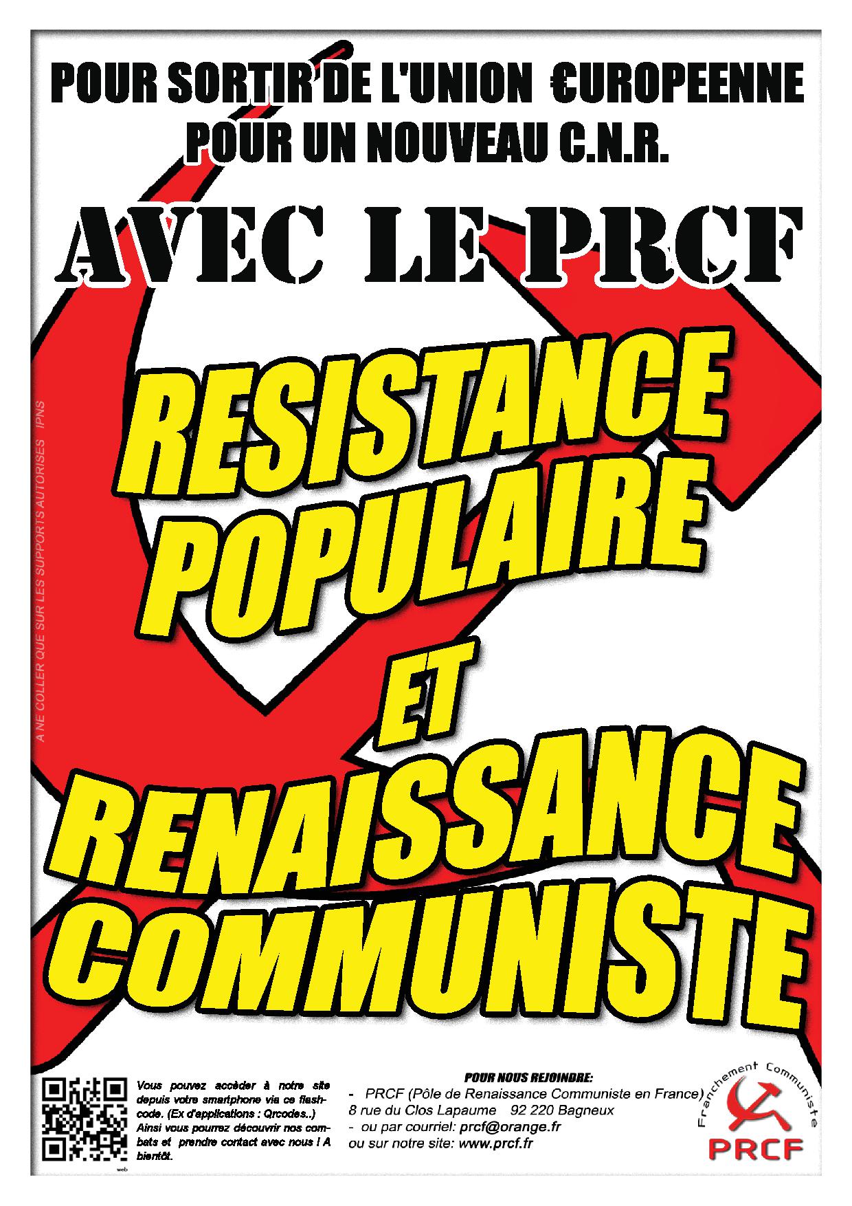 Lettre ouverte des militants du PRCF aux militants du PCF, section française de la Gauche européenne