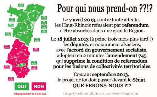 LA FUSION DES DÉPARTEMENTS ALSACIENS VOTÉE MALGRÉ LE VOTE DES ALSACIENS ?