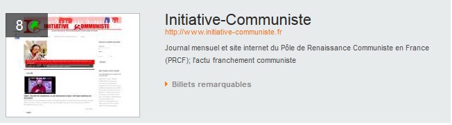 le PRCF et initiative-communiste.fr étendent leur influence sur la toile !