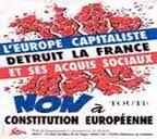 affiche du PRCF de 2005 pour le non à toute constitution européenne