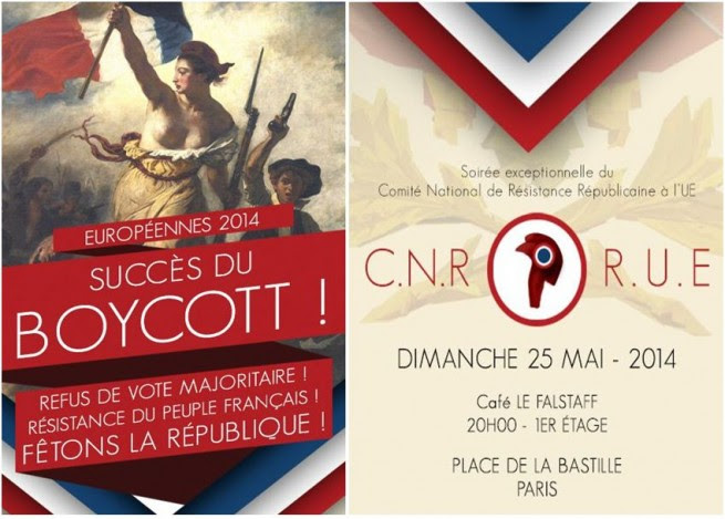 Elections Européennes 2014 abstention citoyenne – campagne pour le boycott  – Soirée exceptionnelle du CNR-RUE [25/05/2014 – Paris]
