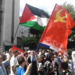 De militants PRCF dans une manifestation de solidarité avec le peuple palestinien