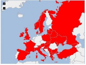 Pays des partis membres de l'Initiative