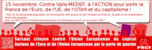 PRCF manifestation sortir de l'UE austérité