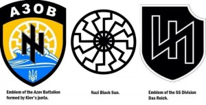 les insignes nazis du bataillon Azov