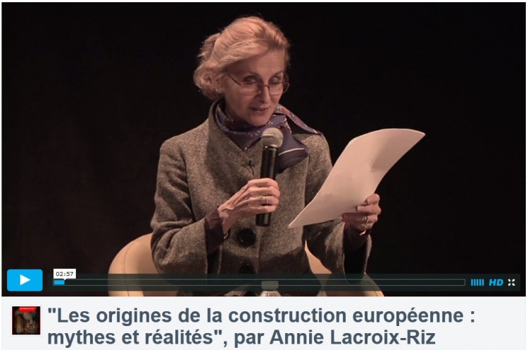 Vidéo : Les origines de la construction européenne : mythes et réalités une conférence d’Annie Lacroix Riz