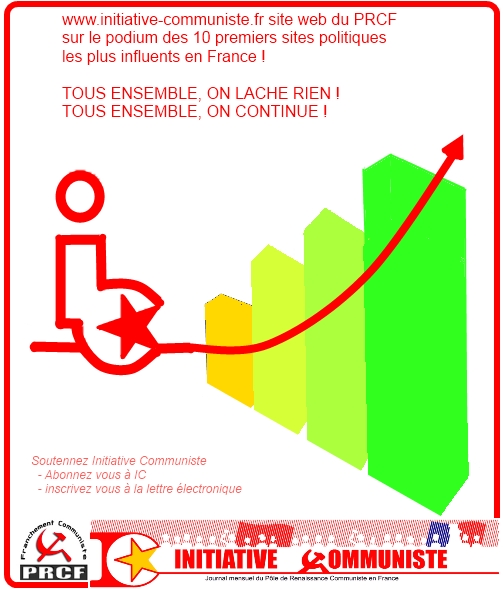 www.initiative-communiste.fr dans les 10 premiers sites politiques en France pour le 20e mois consécutif !