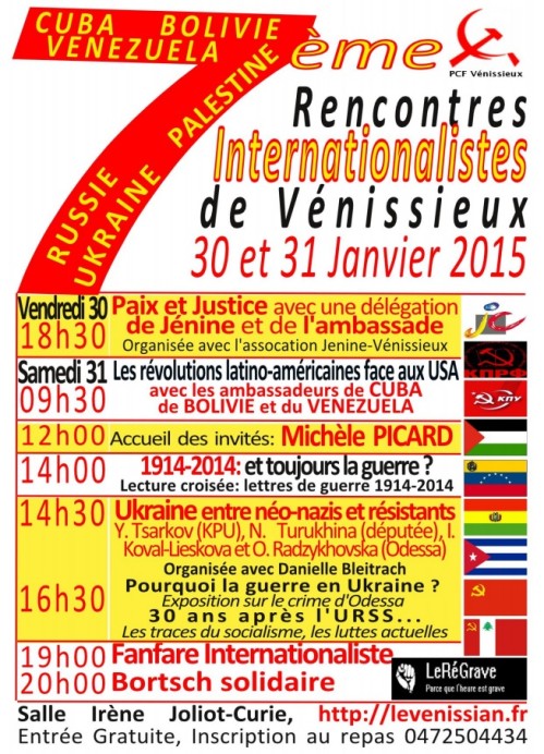 LE PRCF AUX RENCONTRES INTERNATIONALISTES DE VÉNISSIEUX