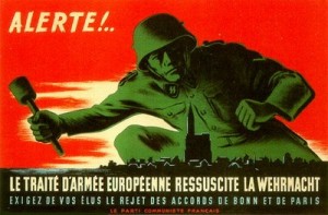 Affiche contre la CED 1954 PCF