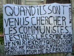 affiche niemoller communiste syndicaliste juif antifascisme