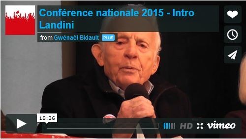 Vidéo : le discours de Léon Landini, l’Appel des délégués, le discours de conclusion de G Gastaud… [4e conférence nationale du PRCF]