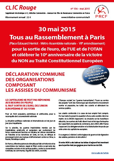 CLIC rouge spécial #30 mai : Tous Ensemble à Paris !