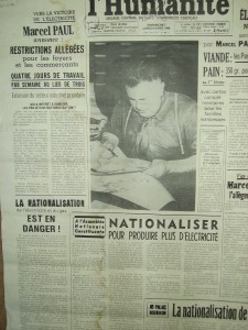 Marcel paul EDF GDF l'humanité