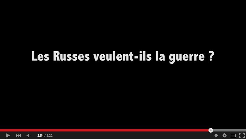 Les russes veulent-ils la guerre ? #vidéo