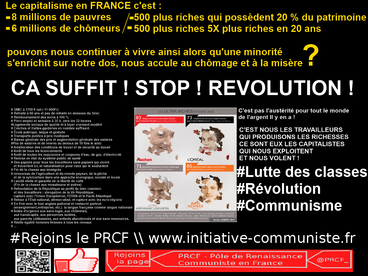 Aujourd’hui, en France,  pendant que 500 personnes se gavent,  6 millions de personnes sous le seuil de pauvreté ! #injustice #capitalisme #misère