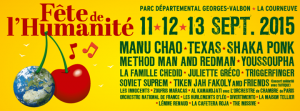 programme musical fête de l'huma 2015