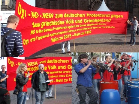 Allemagne : manifestations contre la mise en place d’un protectorat allemand contre le peuple grec