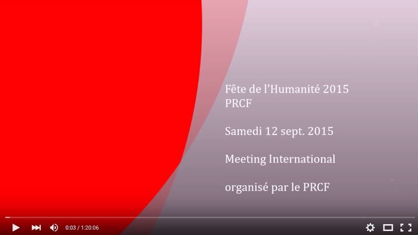 #vidéo Meeting international sur le stand du PRCF à la Fête de l’Humanité 2015 #FDH15 #Cuba #Ukraine #Mali #Indonésie #Liban