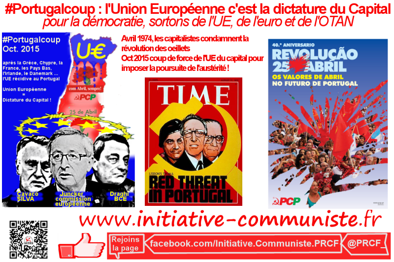 #PortugalCoup L’UE et le Coup anticonstitutionnel à Lisbonne – Déclaration de Jeronimo de Sousa SG du Parti Communiste Portugais