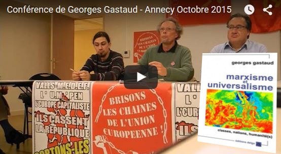 Vidéo : Euro, UE, OTAN, capitalisme, en sortir pour s’en sortir ! conférence de Georges Gastaud