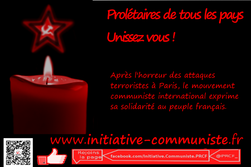 Attentats à Paris: solidarité du mouvement communiste international via ic.fr