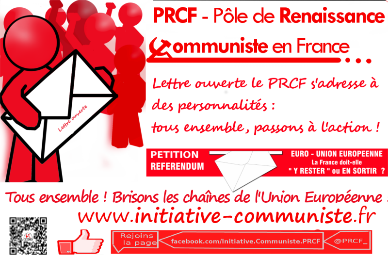 Europe Lettre ouverte le PRCF s’adresse à des personnalités : tous ensemble, passons à l’action !