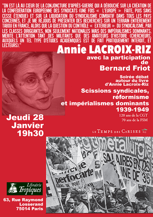 annie lacroix riz bernard friot syndicalisme conférence prcf 2016