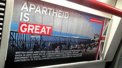 Le métro de Londres accueille une campagne dénonçant « l’apartheid israélien »