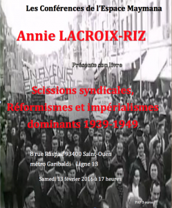 conférence annie lacroix-riz 13 février 2016