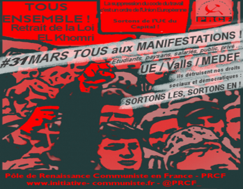 #Manif31mars La carte des manifestations le 31 mars pour le retrait de la #LoiTravail