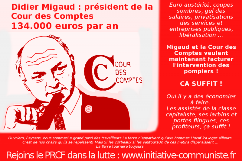 La Cour des Comptes veut la privatisation des pompiers. C’est ça aussi l’euro austérité !