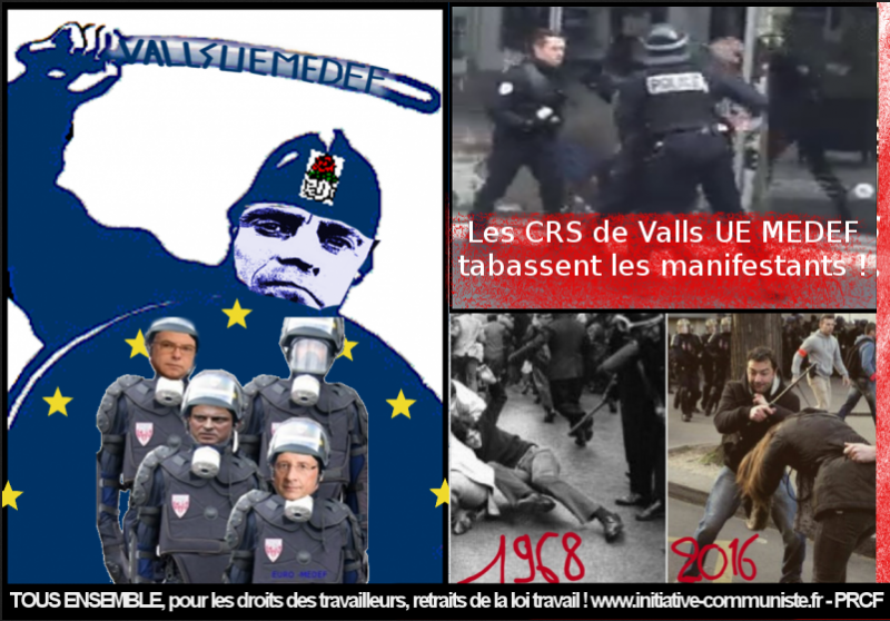 Violences policières : pour la Loi Travail la répression et la force comme seul argument du gouvernement !