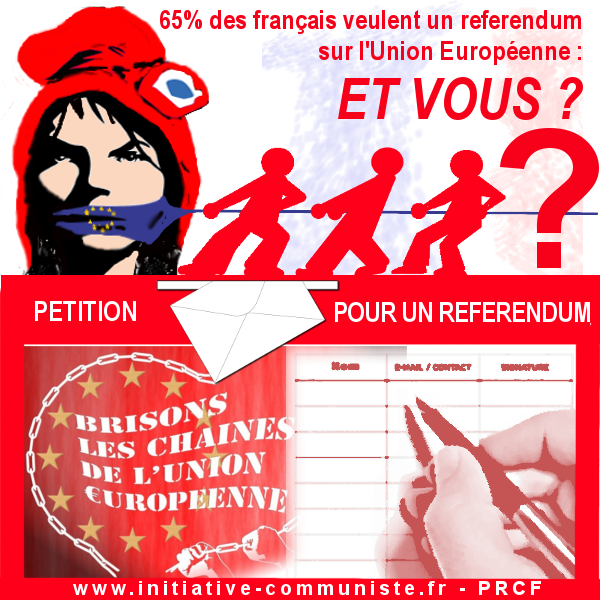 #pétition 5000 signatures pour un referendum pour la sortie de l’UE et de l’euro #Frexit