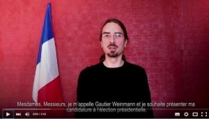 gauthier weinmann candidat élection présidentielle