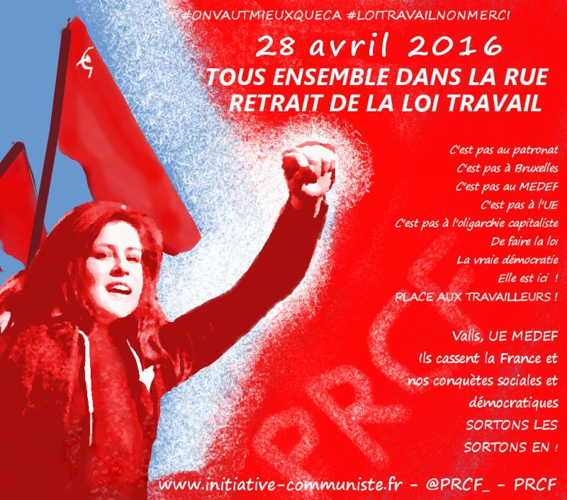 Manifestation le 28 avril : les tracts du PRCF #luttedesclasses #manif28avril #JourDebout