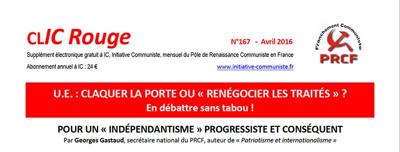 Clic Rouge n° 167 – Avril 2016 …