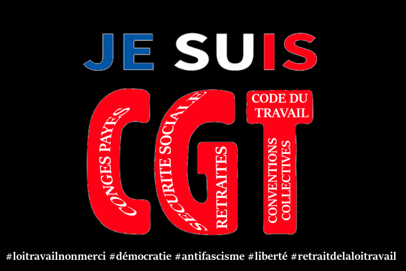 #loitravail : Stop aux arrestations et aux procès politiques lancés par Valls UE MEDEF contre le mouvement social ! #jesuisCGT