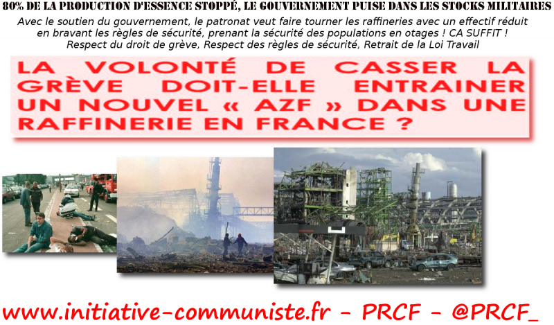 Le gouvernement utilise les stocks militaires pour approvisionner les stations services et bafoue les règles de sécurité ! Ca suffit retrait de la #LoiTravail