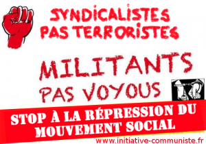 syndicalistes pas terroriste militant pas voyou