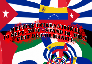 meeting international fête de l'huma 2016 stand du PRCF