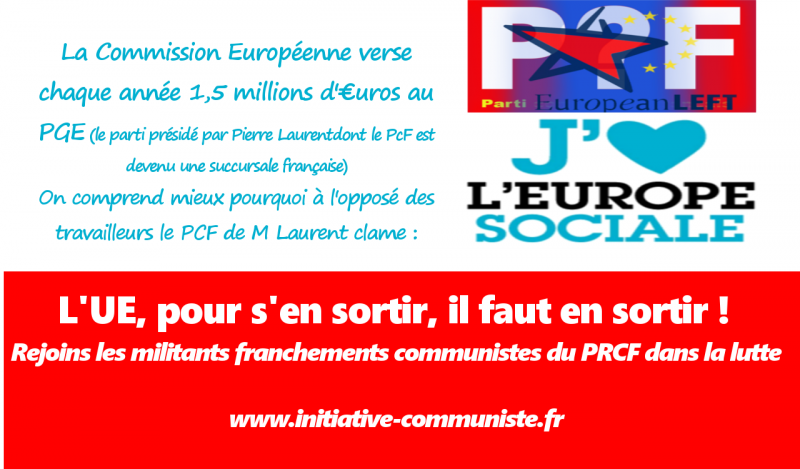 #PGE : Parti de la Gauche Européenne, ça paye bien ! A condition de chanter les louanges de l’euro et l’UE !