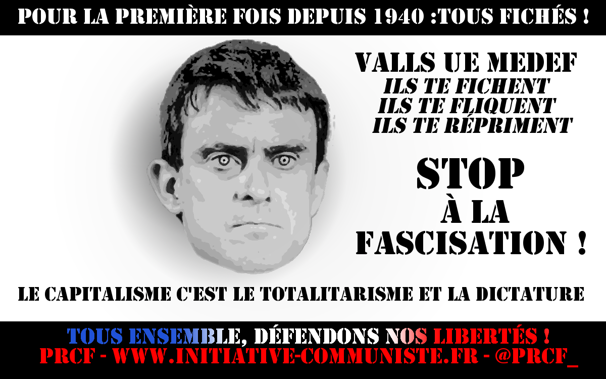 #Fascisation : une première depuis Vichy tous les français fichés par le gouvernement !